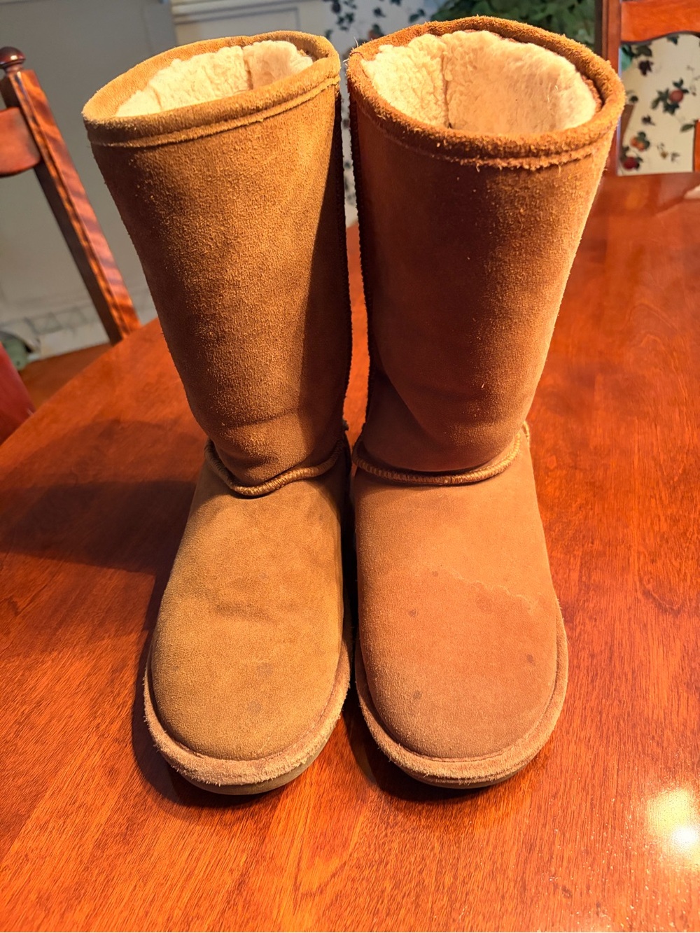 BearPaw Kids Tall Shearling-Lined Boots in Chestnut